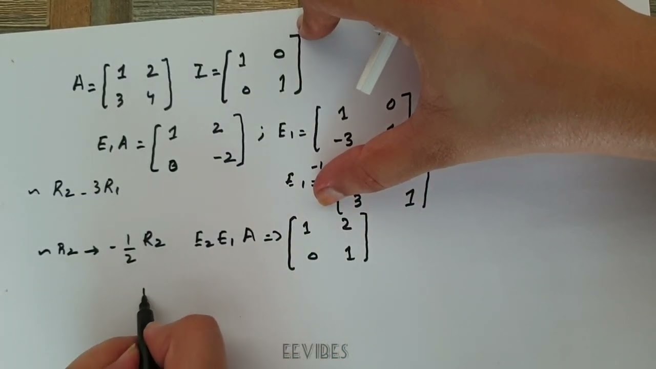 Как выразить матрицу в виде произведения ее элементарных матриц?