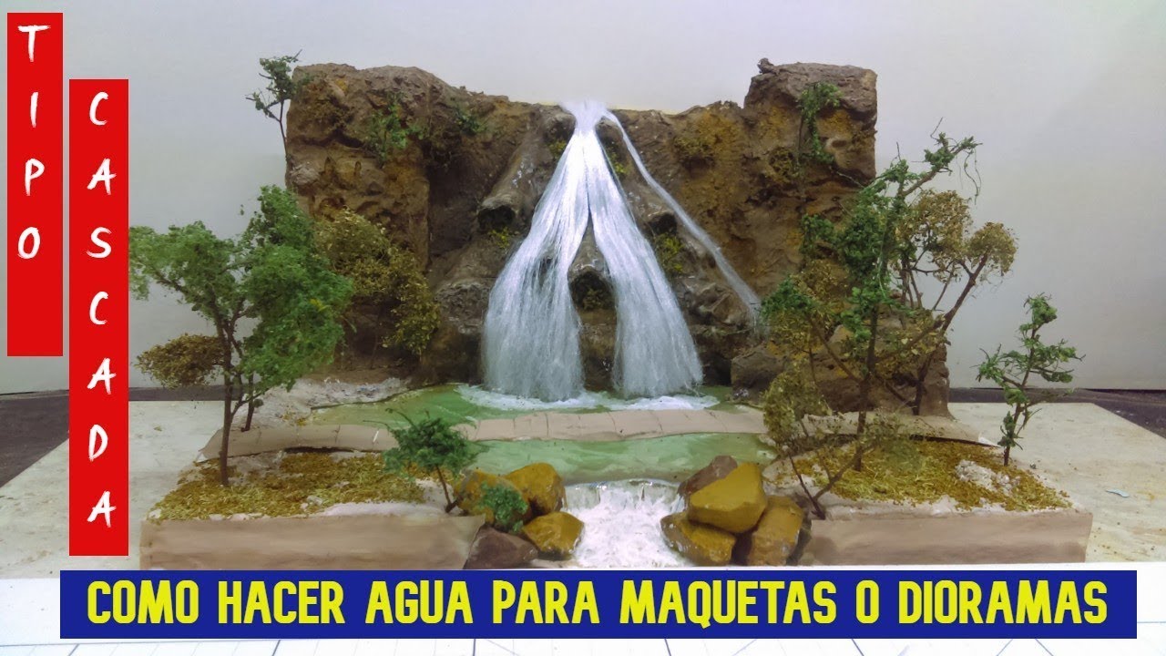 como hacer cascada para MAQUETAS,DIORAMAS / DIY paso a paso / 2021