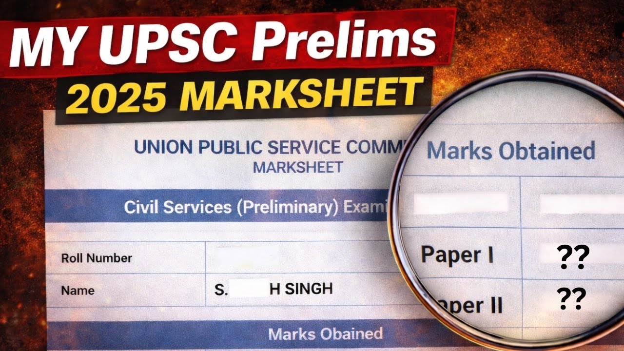 My UPSC Prelims 2025 Marksheet | Did I Clear the Cutoff?