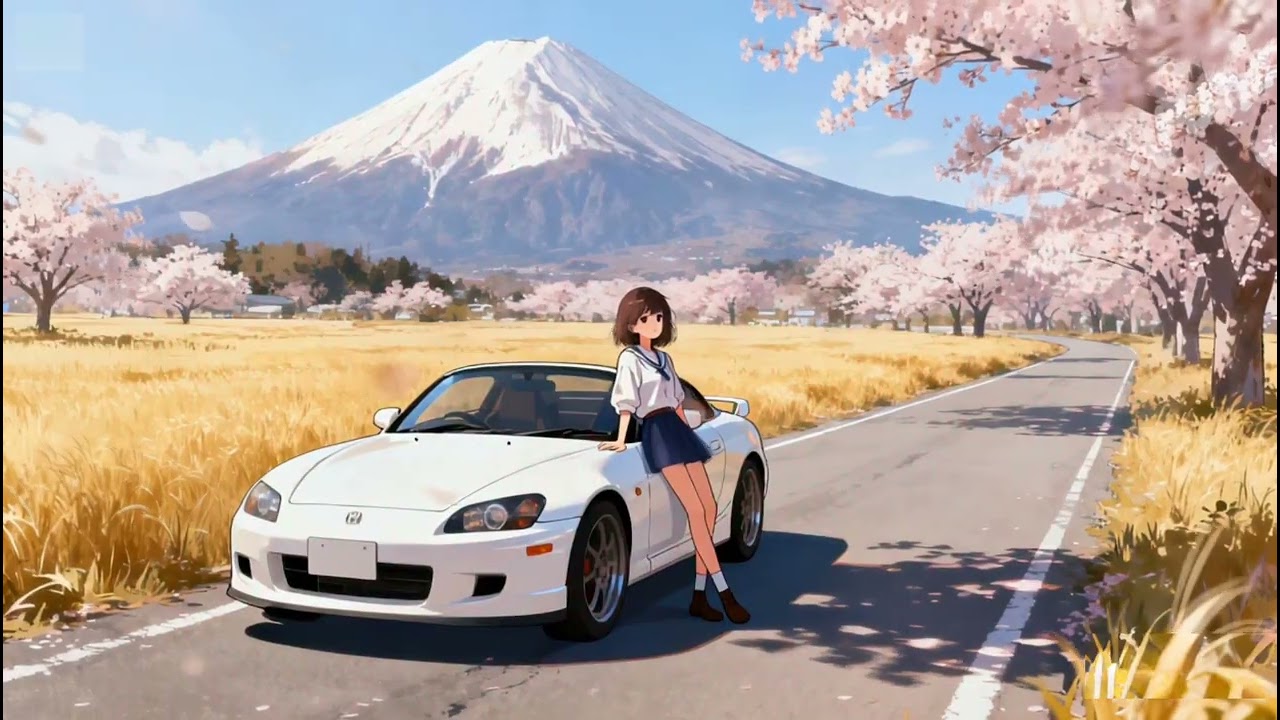 Lofi Chill Drive by Mount Fuji 🌸 | Relaxing Beats for Study, Work & Late Night Vibes