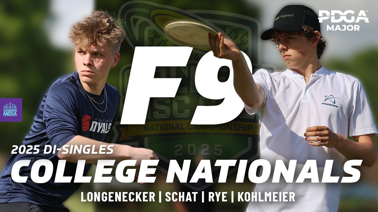 2025 College Disc Golf National Championships | FINAL9 | Longenecker, Schat, Rye, Kohlmeier | SINGLE