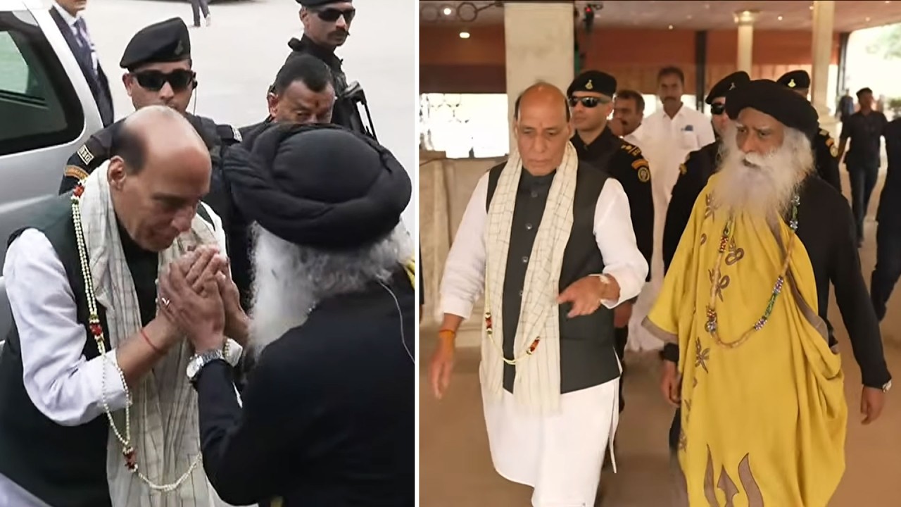 Defence Minister Rajnath SIngh & Sadhguru Visuals @ Isha Yoga Center | #MahaShivaratri2026