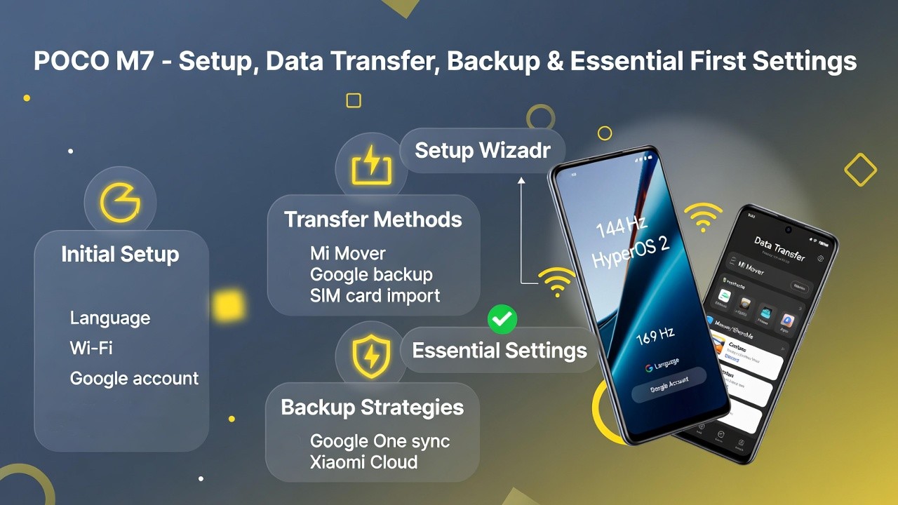 POCO M7 – Setup, Data Transfer, Backup & Essential First Settings