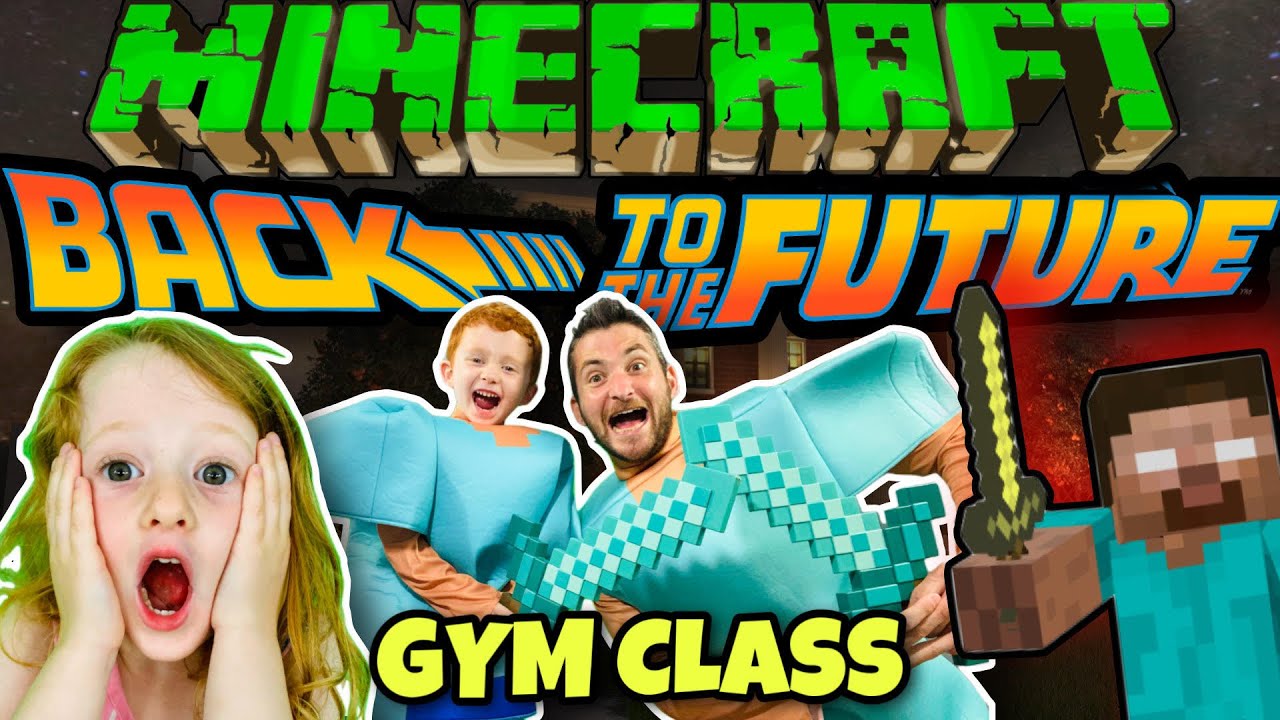 Kids Workout! MINECRAFT BACK TO THE FUTURE Gym Class! (Video Game Exercise for Kids)