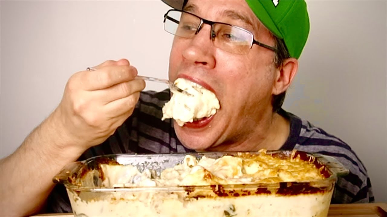 ASMR • Creamy  • Chicken • Alfredo • Lasagna • Mukbang | Seanusca Food • cook & eat with me!