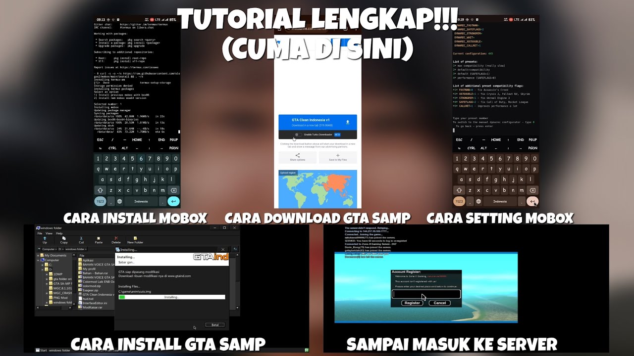 TUTORIAL LENGKAP!! CARA INSTALL MOBOX DAN GTA SAMP NYA SAMPE MASUK KE SERVER!!😱🥶