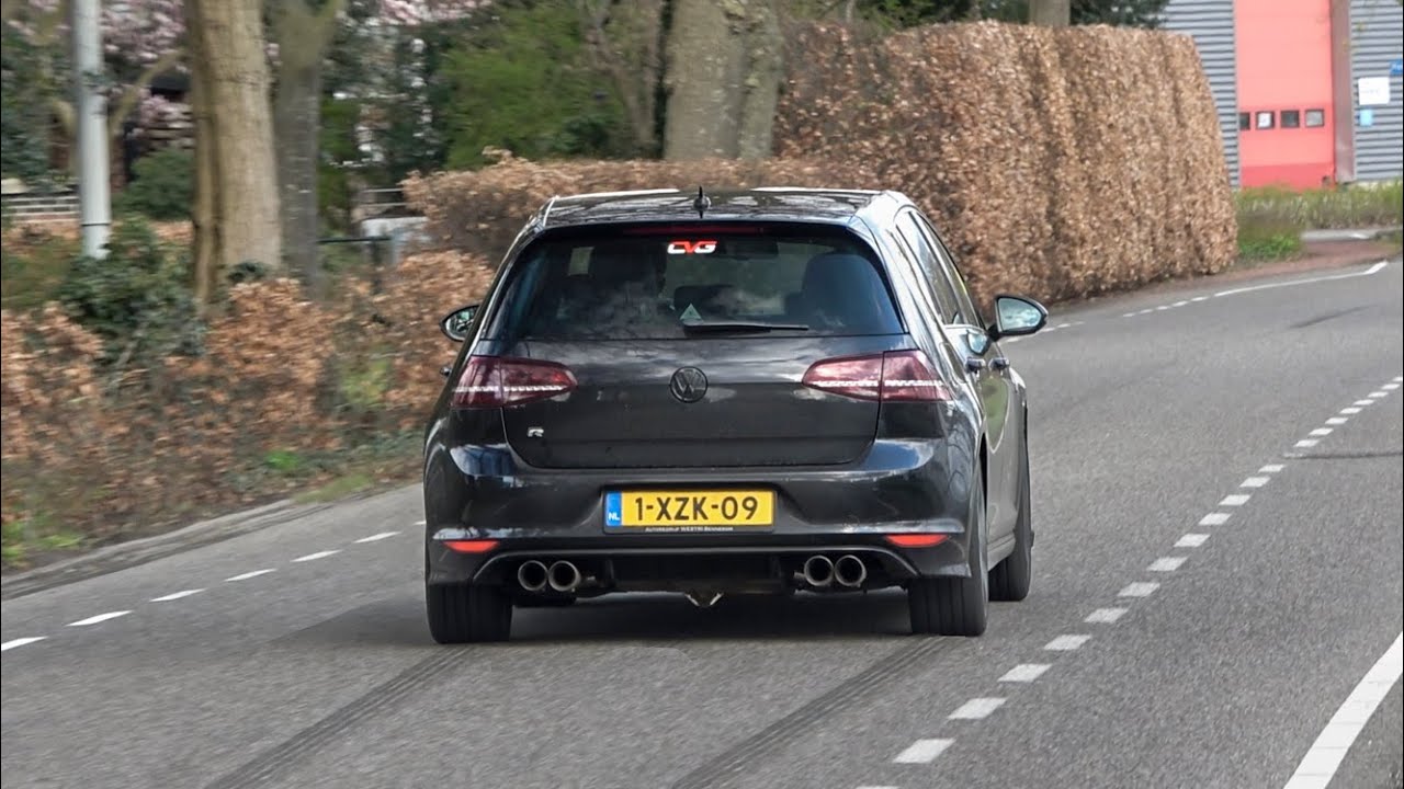 VW Golf 7R with ARMYTRIX Exhaust - LOUD Revs, Accelerations, Pops and Bangs!!