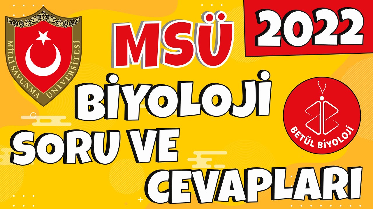 MSÜ 2022 Biyoloji Sorularının Çözümü Cevapları #msü #biyoloji #çözüm