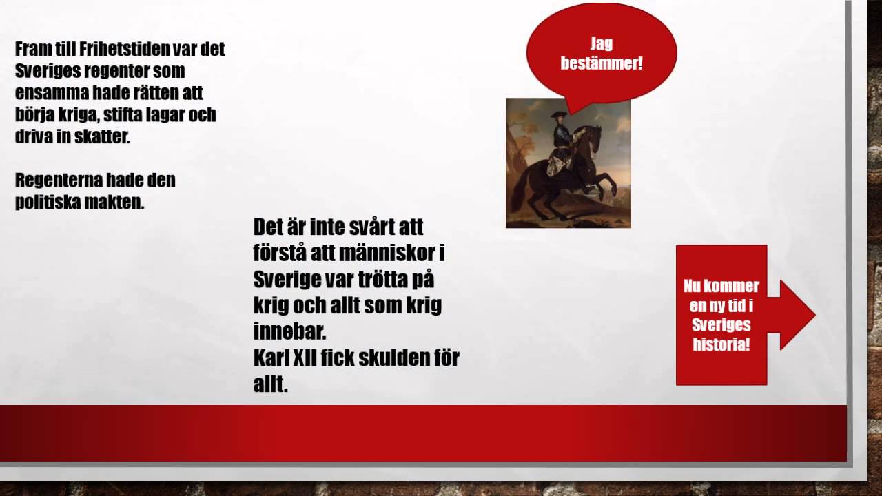 Historia Frihetstiden: Sveriges regenter