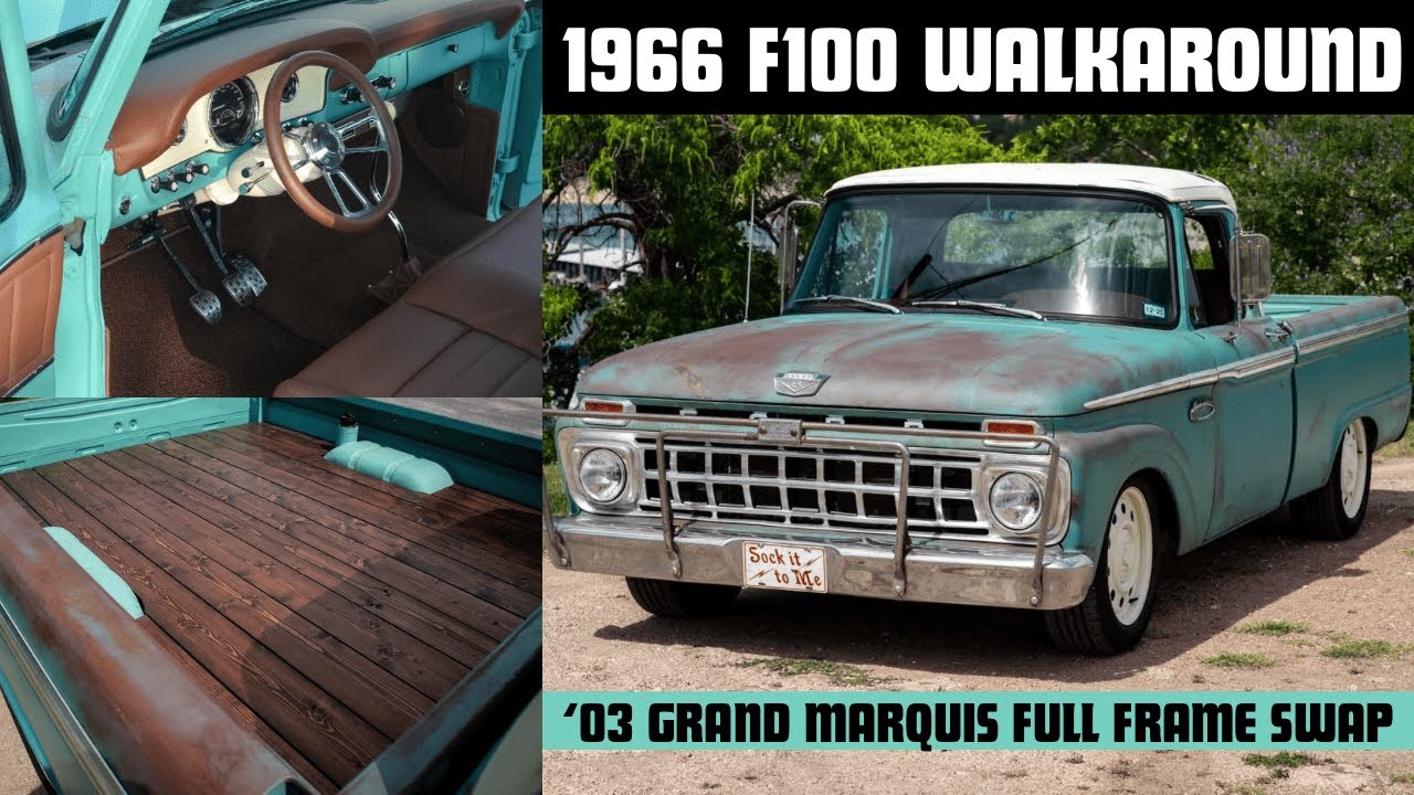 Chassis Swapped 1966 Ford F100 (4.6L V8, 5 Speed Manual, Panther Chassis)