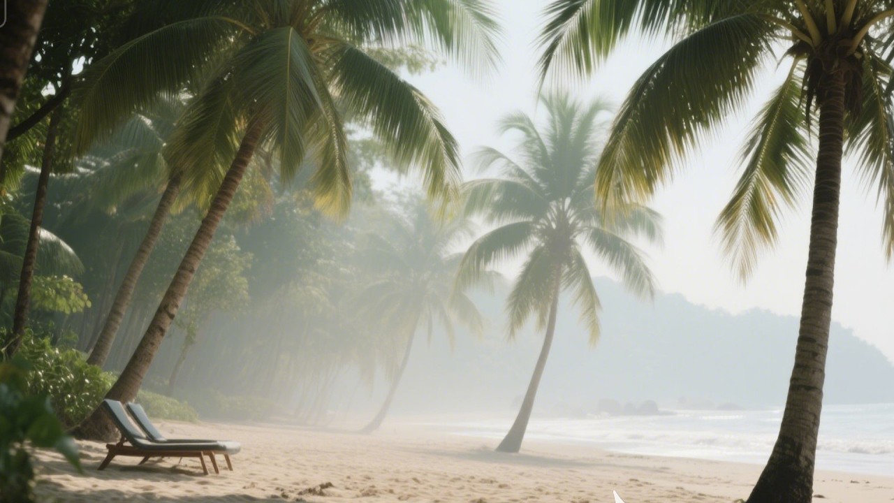 Tropical Beach Harmony Breaths Deeper Than Night For Gentle Coastal Serenity 🌊