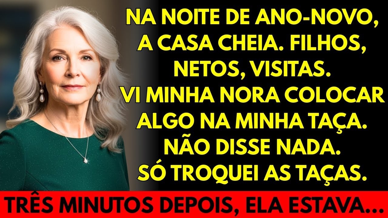 Minha nora colocou algo na minha taça na noite de ano novo… e três minutos depois a verdade aparec