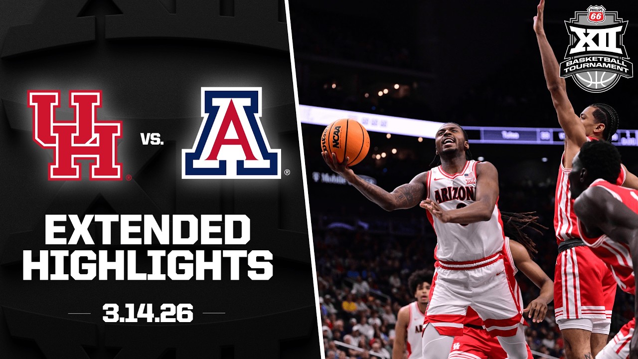 Houston vs. Arizona Highlights | 2026 Phillips 66 Big 12 Men's Basketball Tournament
