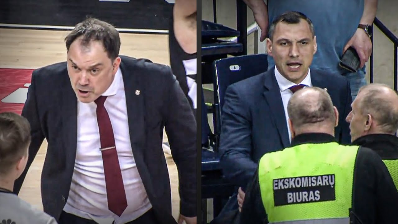 LKL rungtynėse įsiaudrinę Čanakas ir Jonas Mačiulis išvaryti į rūbinę