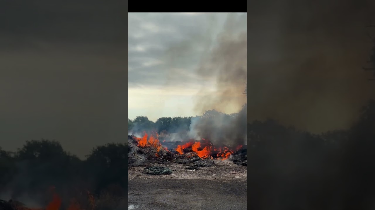Controversial Moygashel bonfire set alight early as police move in