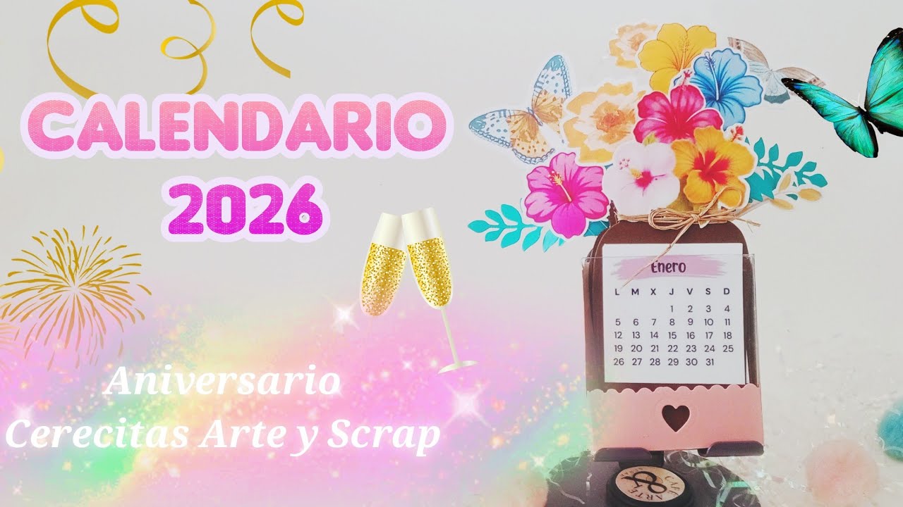 Calendario 2026 Aniversario de Cerecitas
