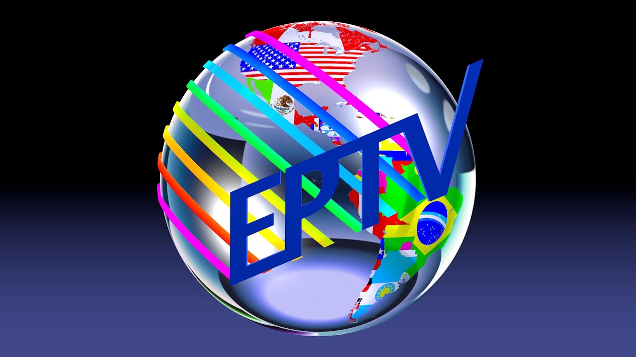 Vinheta EPTV com Mapa Mundi e Listras Arco-iris
