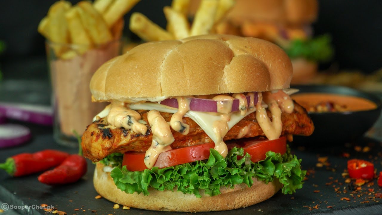 Peri Peri Chicken Burger Recipe By SooperChef