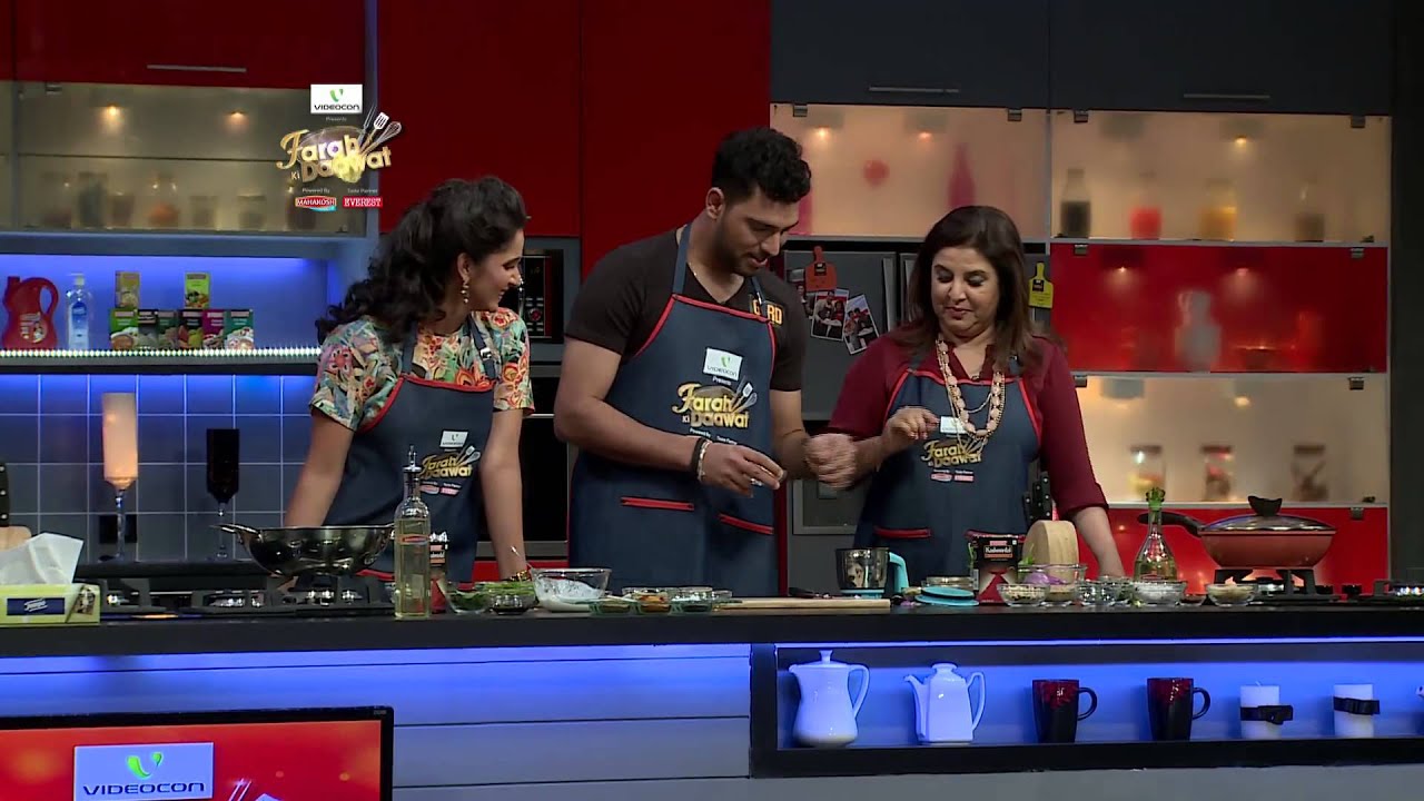 Behind the Scenes with Yuvraj & Sania on Videocon Farah Ki Daawat