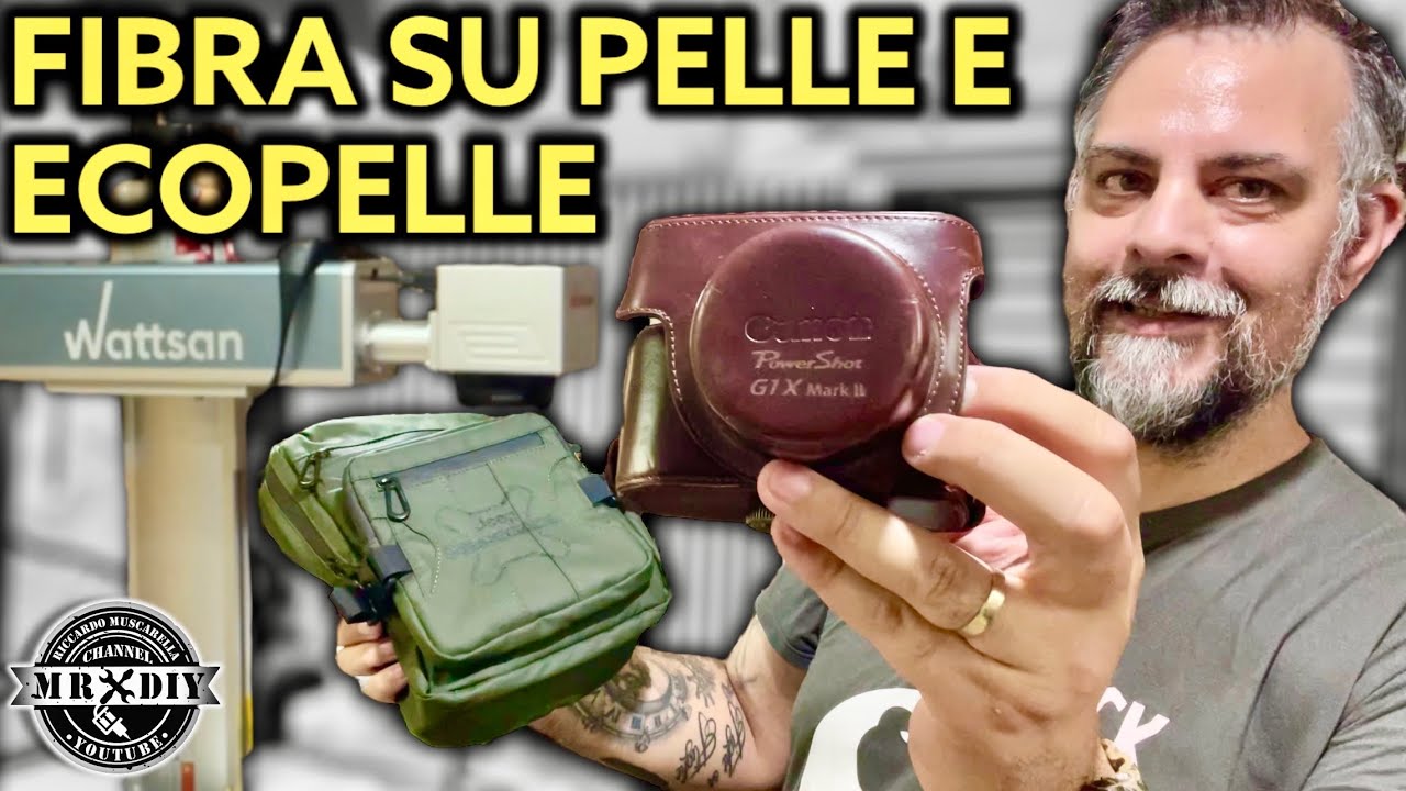Pelle e ecopelle, oltre a ferro pietra e alluminio. Con l'incisore laser a fibra 30W Wattsan Virmer