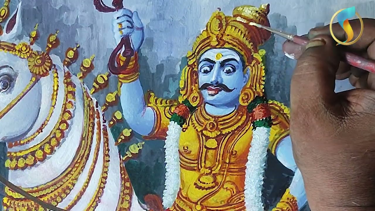 SRI KARUPPANA SAMY | PART - 2 | ACRYLIC PAINTING | ARTIST SABAPATHY