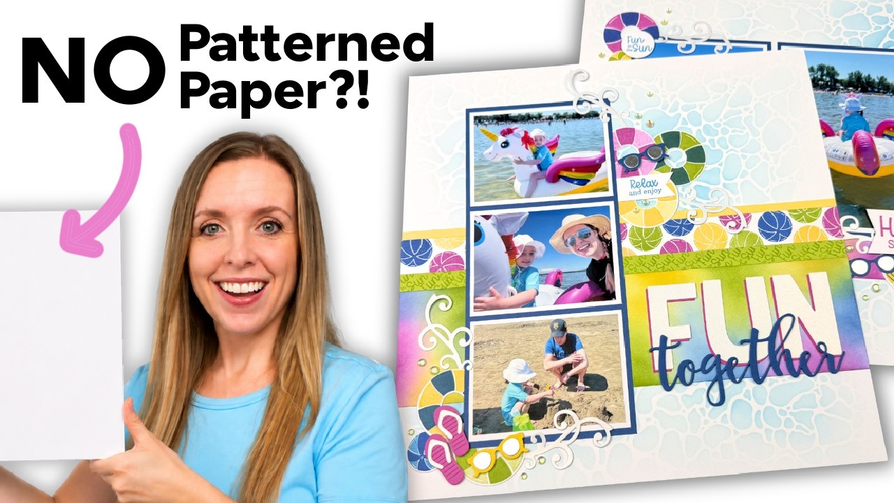 I Tried Scrapbooking With NO Patterned Paper...Did It Work?