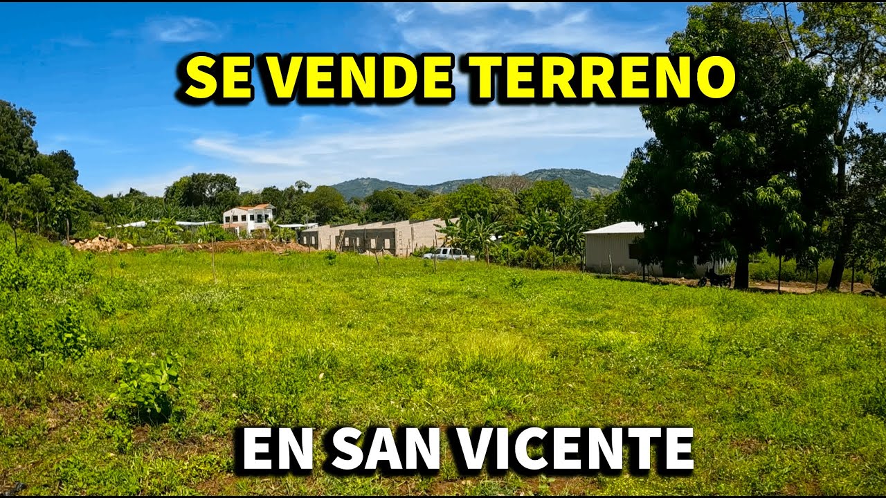 SE VENDE BONITO TERRENO CERCA del CENTRO de SAN VICENTE en EL SALVADOR