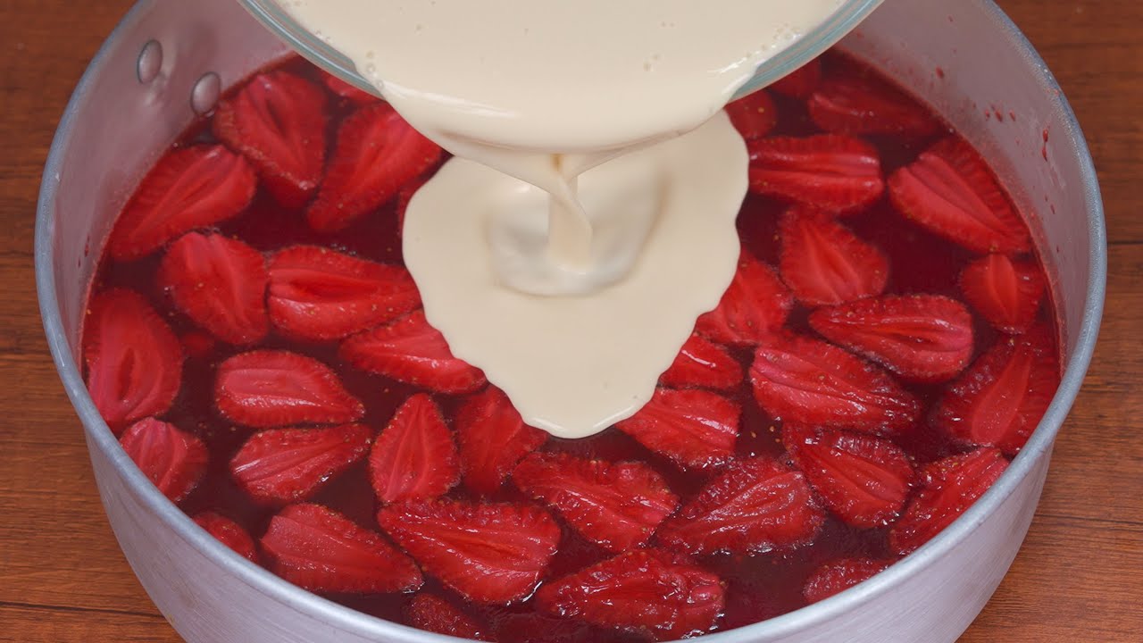 Sorprendí a todos con este postre de fresa 😋