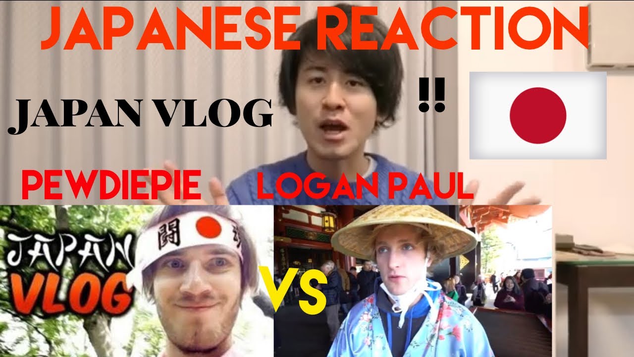 Logan Paul vs PewDiePie Japan Vlog - Japanese Reaction