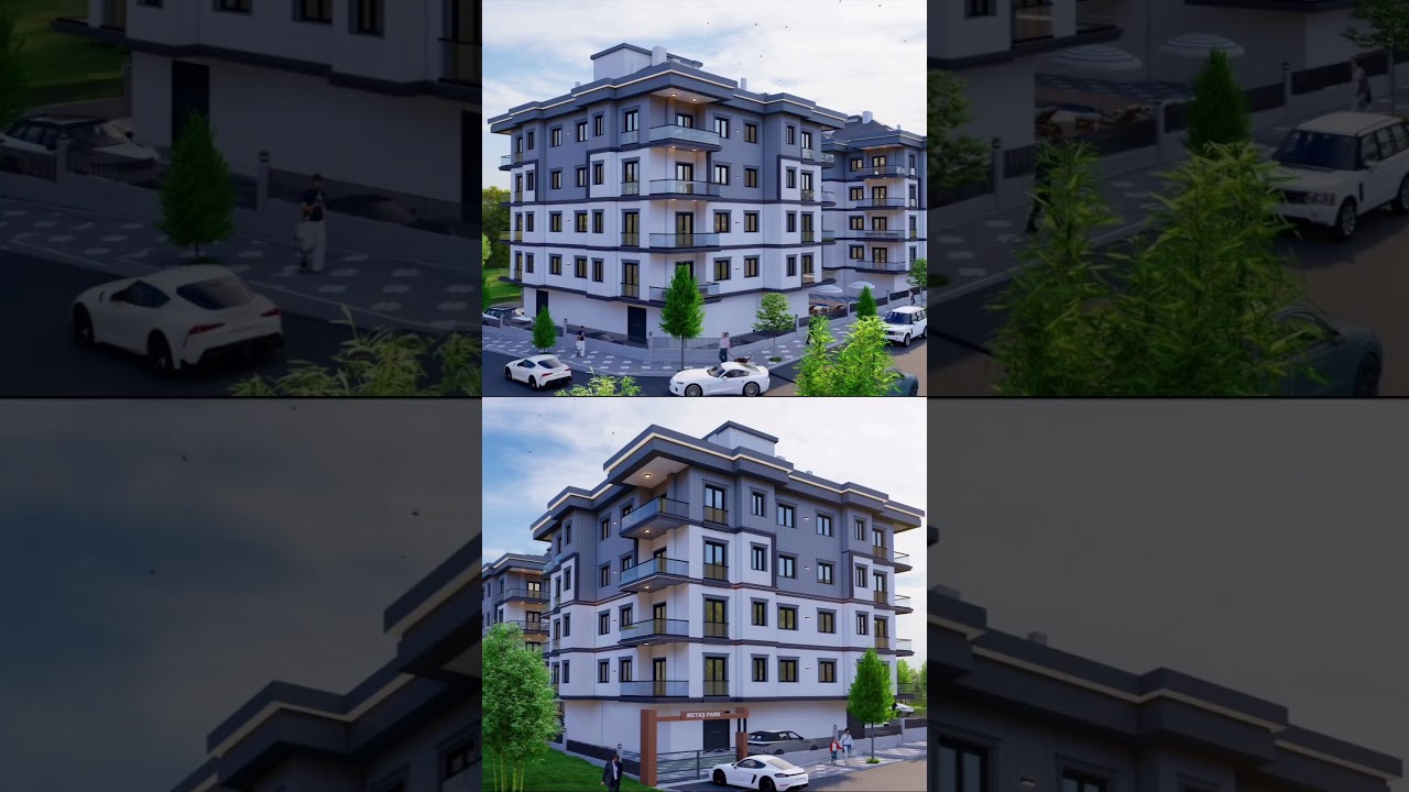 2 Blok Mimari 3D Modelleme ve Cephe Tasarımı #architecture #mimari #desing