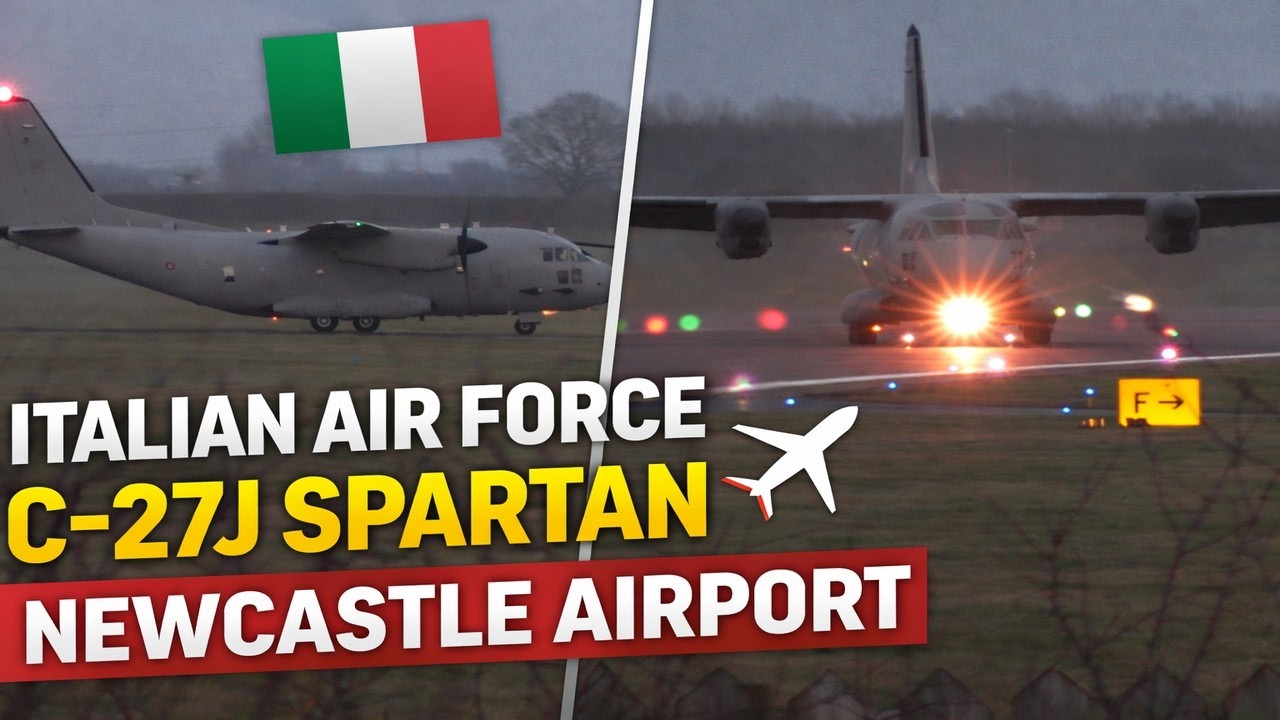 Italian Air Force Alenia C-27J Spartan Arrival at Newcastle International Airport ✈️🇮🇹