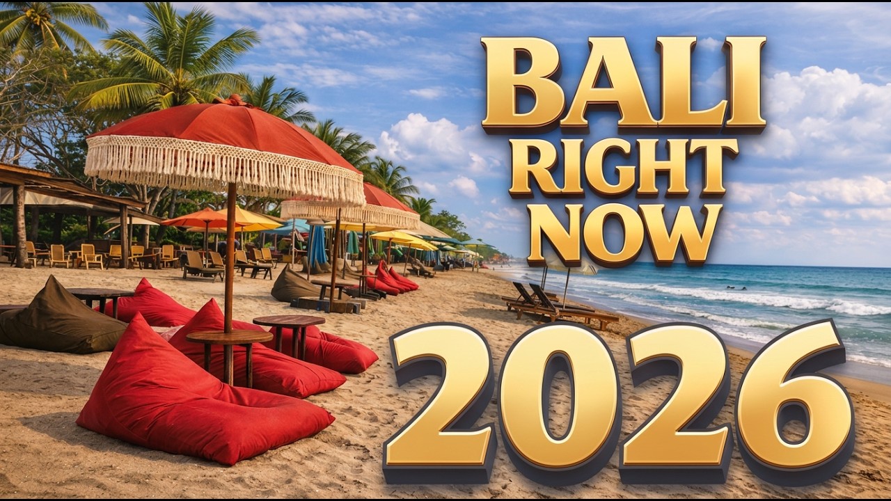 Bali Right Now  2026 🌴 Virtual Walk at Legian Beach, Indonesia