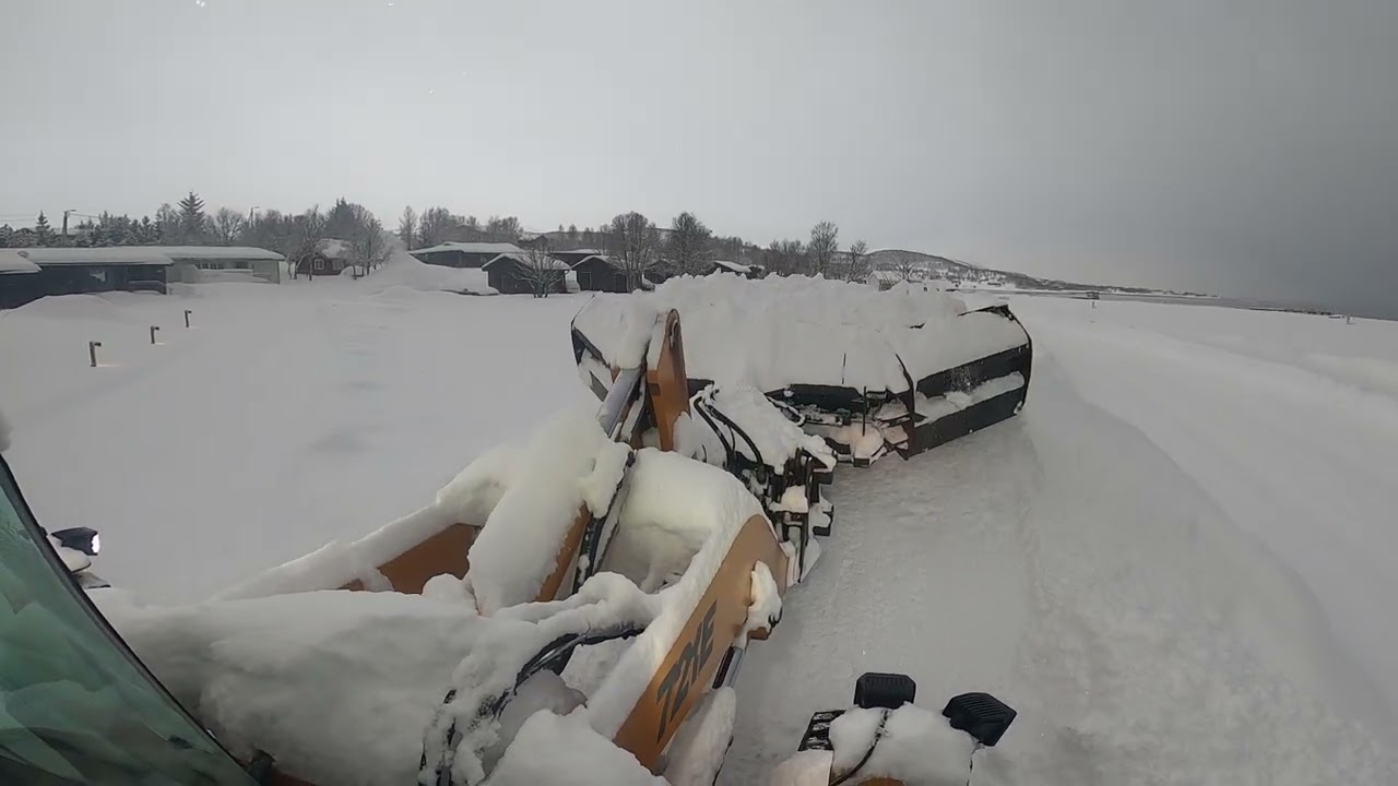 Snow plowing in northen norway