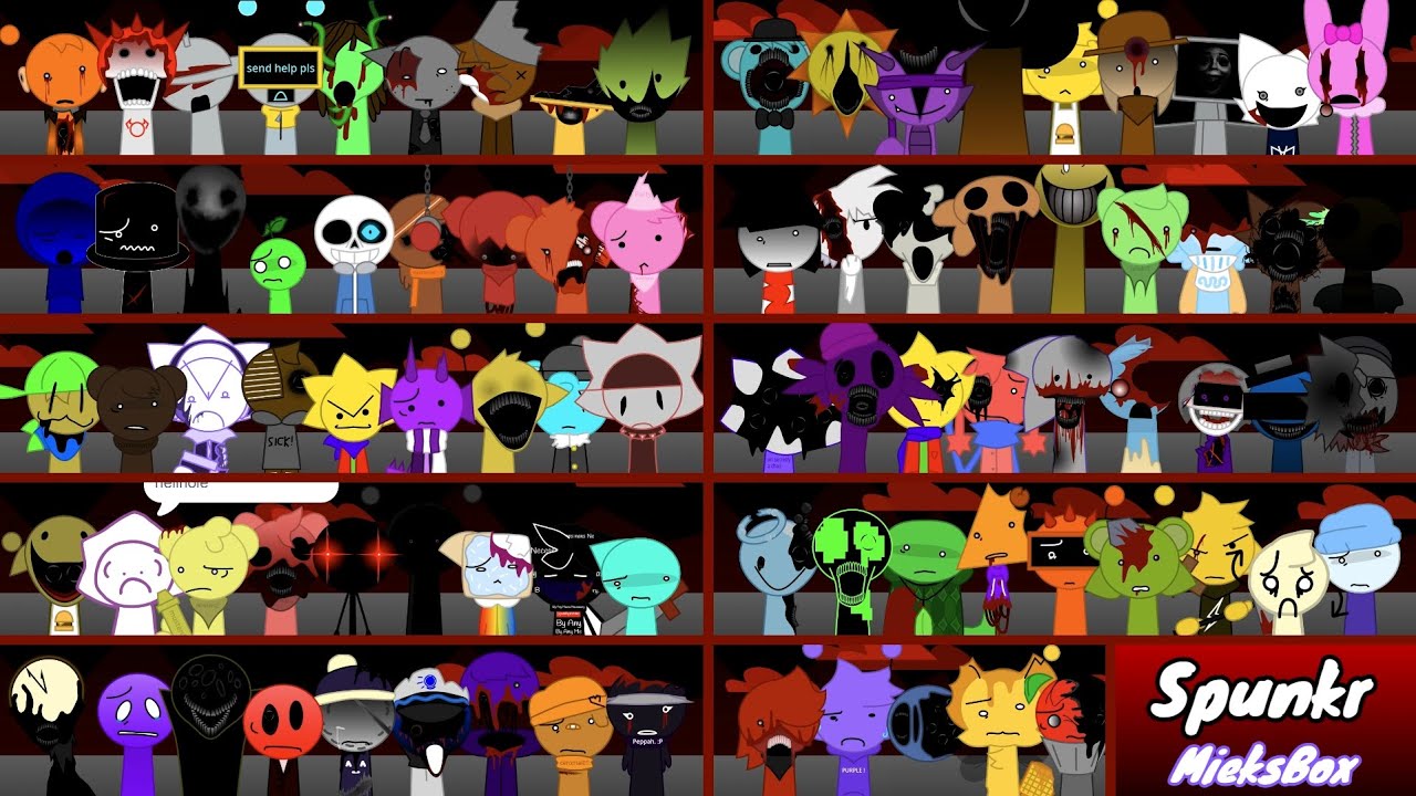 Sprunki Incredibox - Spunkr Horror version - with All Characters
