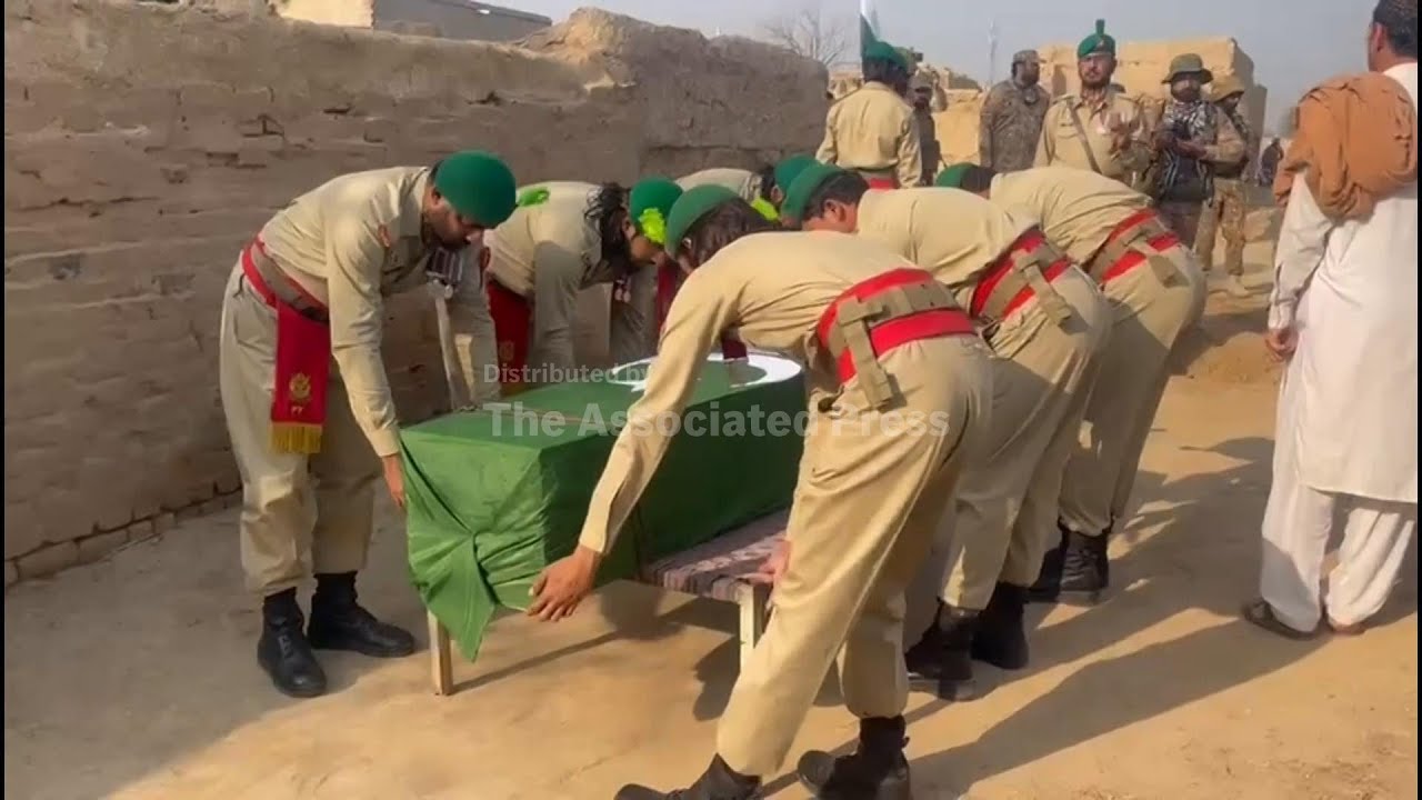 Distraught relatives mourn Pakistan soldier killed in border clashes with Afghanistan