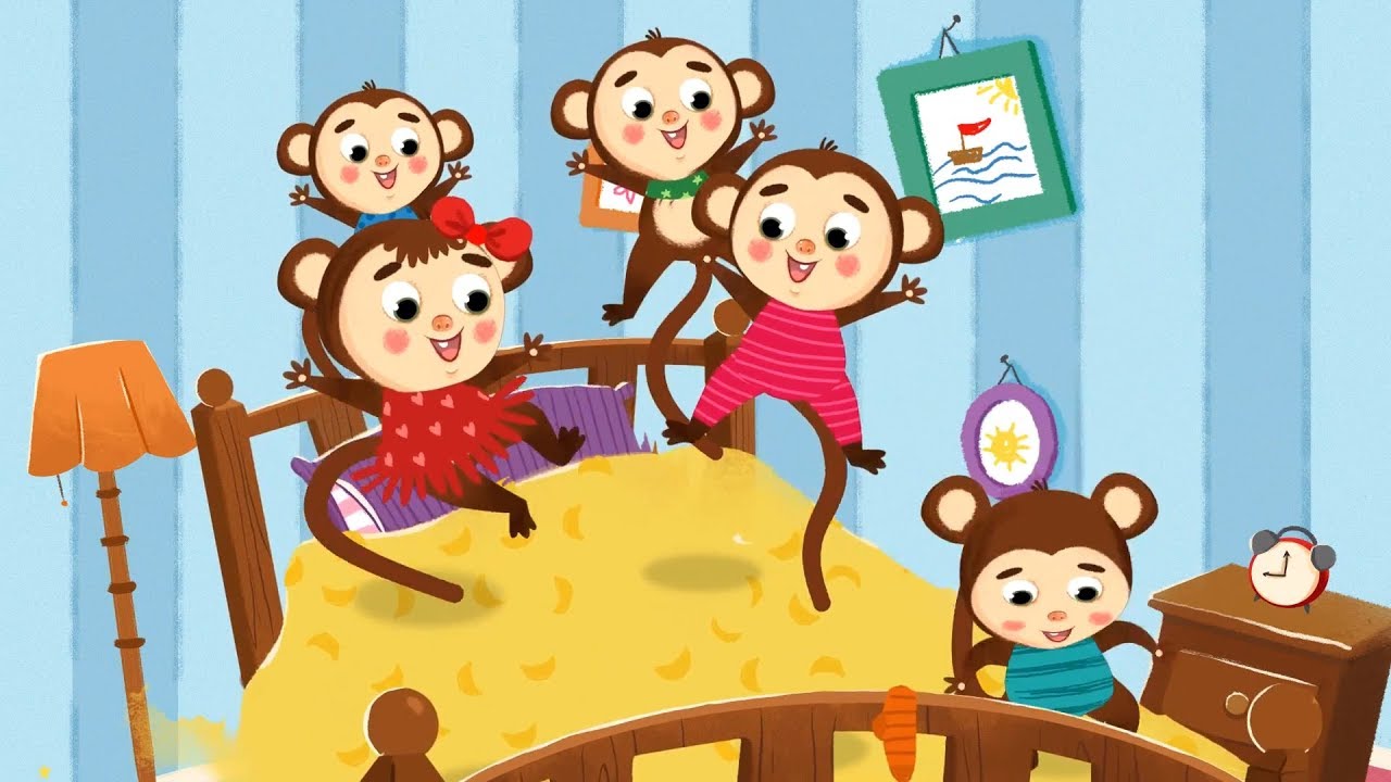 Five Little Monkeys | Nursery Rhyme For Kids | The Little Engine Rhymes