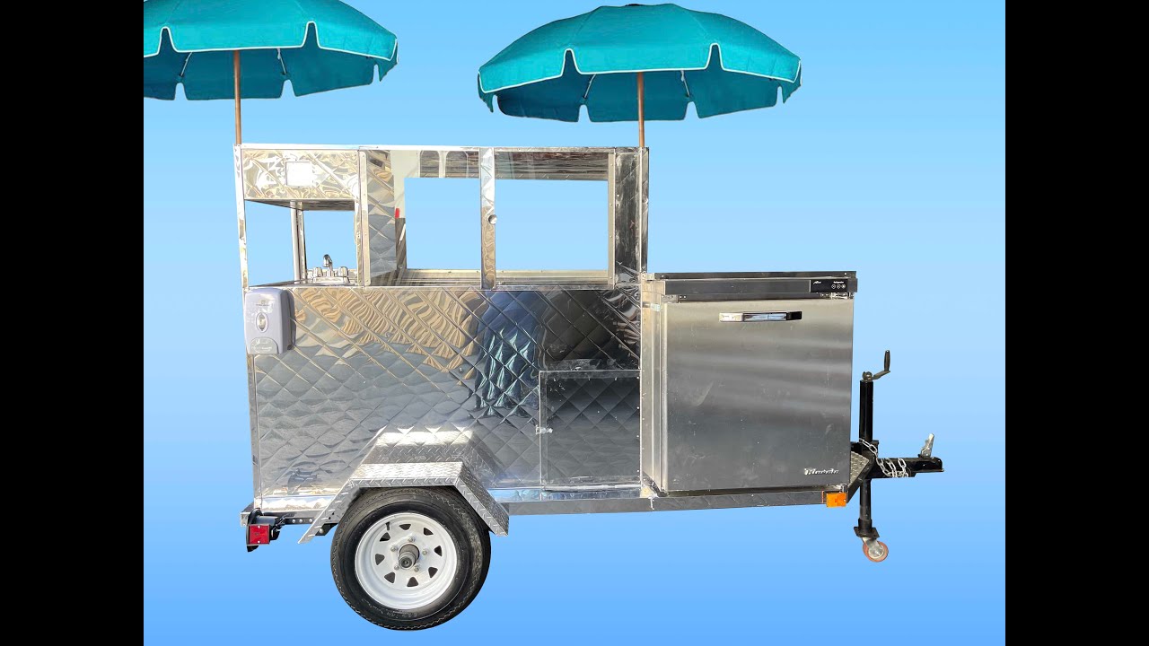 Carro frutero con refrigerador y lavamanos aprobado en California. NO MÁS TICKETS.