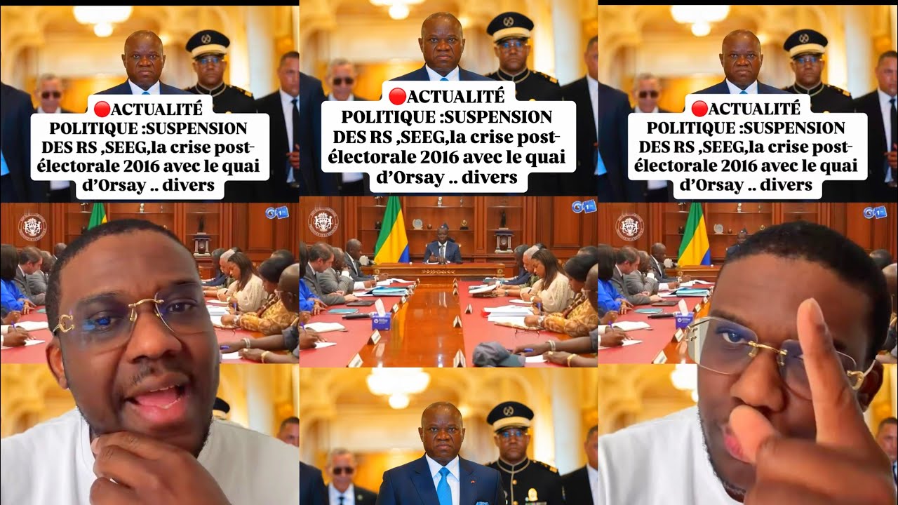 🔴LIVE:SUSPENSION DES RS/OLIGUI MENACE    LE MINISTRE DE L’ÉNERGIE ET LA SEEG 