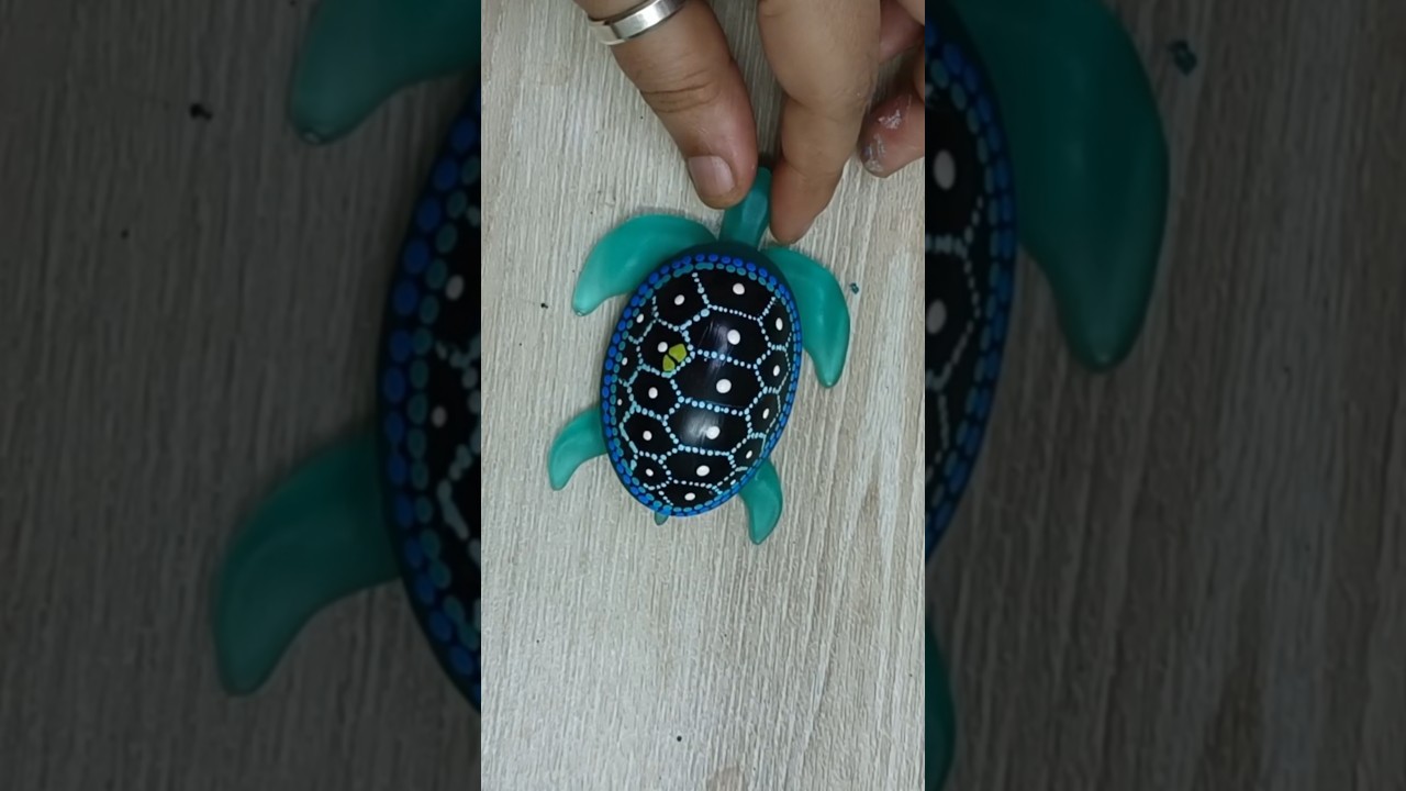 #shorts Dotting On Turtle | Turtle Painting #turtle #dotart #mandala #art #viral