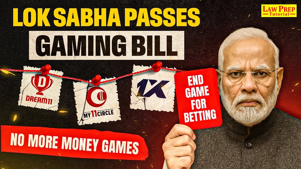 Online Gaming Bill 2025: Ban on Online Betting/Gambling Games! Gaming Bill 2025 Explained