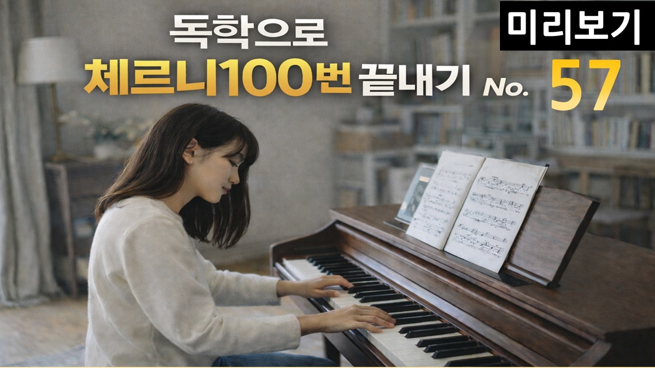 체르니 100번 57번 미리보기영상/독학으로 체르니100번 배우기