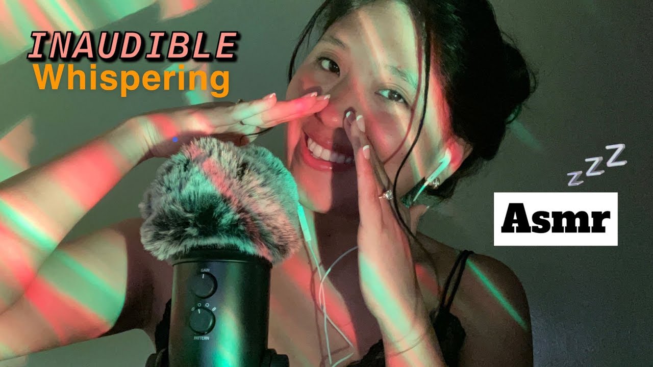 ASMR Inaudible/unintelligible whispers ☁️💤 (Mouth Sounds + Hand Movements)