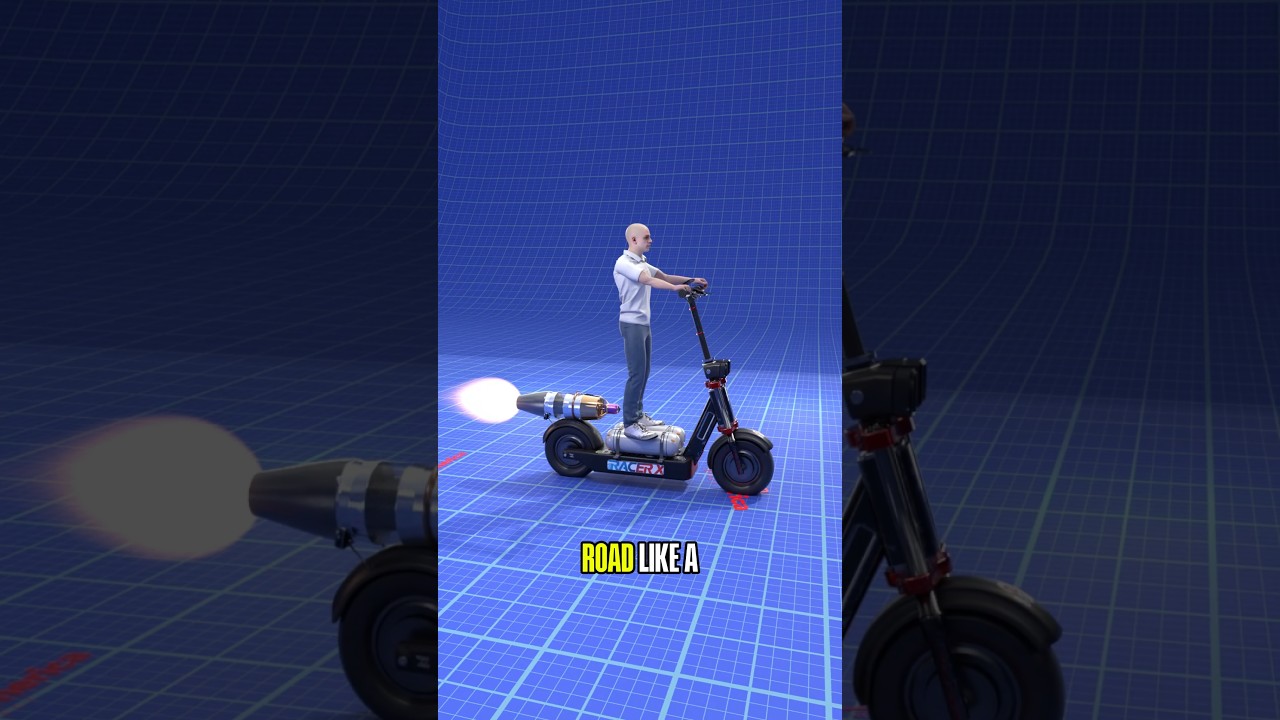 DIY Rocket-Powered Skatepark Scooter – Extreme speed meets DIY engineering.