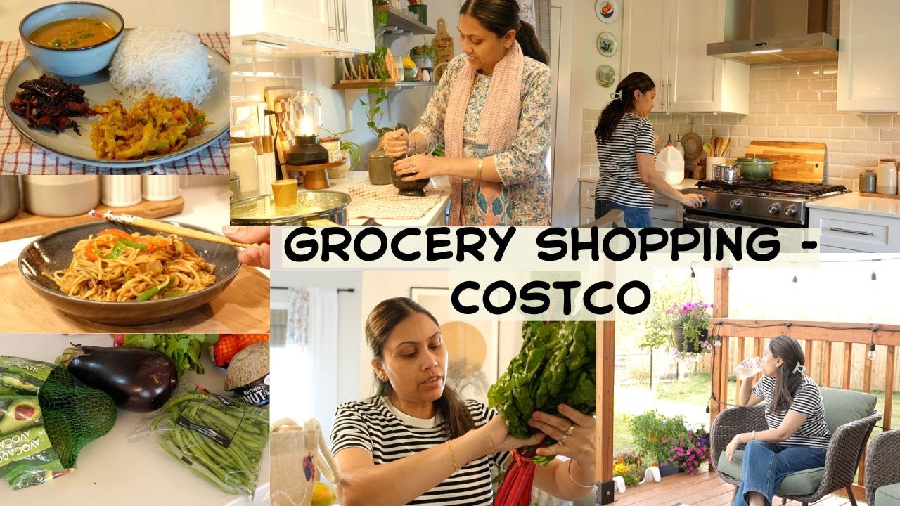Vegetable & Grocery Shopping - Weekend Vlog- Costco - Vegetarian Thali No onion no garlic