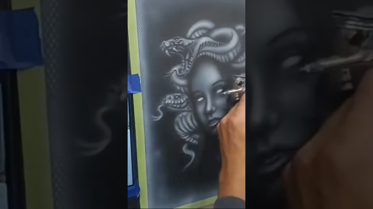 Medusa Timlaps Airbrush Art