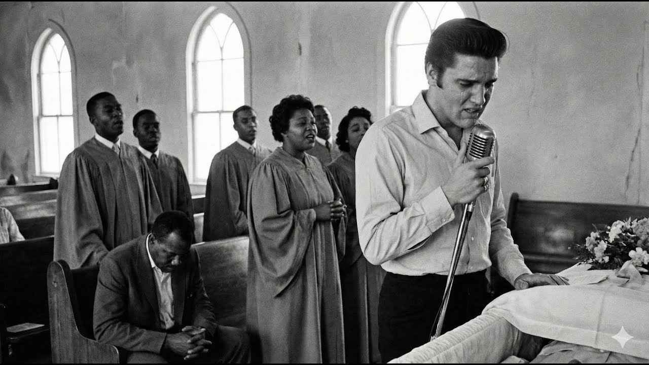 Elvis cantou gospel no funeral de sua mãe — sua voz embargou… e então tudo mudou.