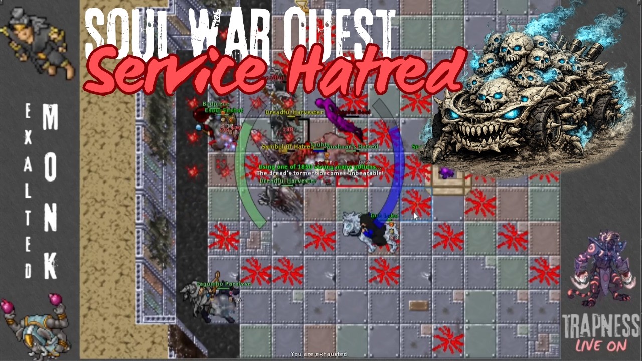 TIBIA EK 1100 - SOUL WAR QUEST SERVICE - GOSHNAR`S HATRED