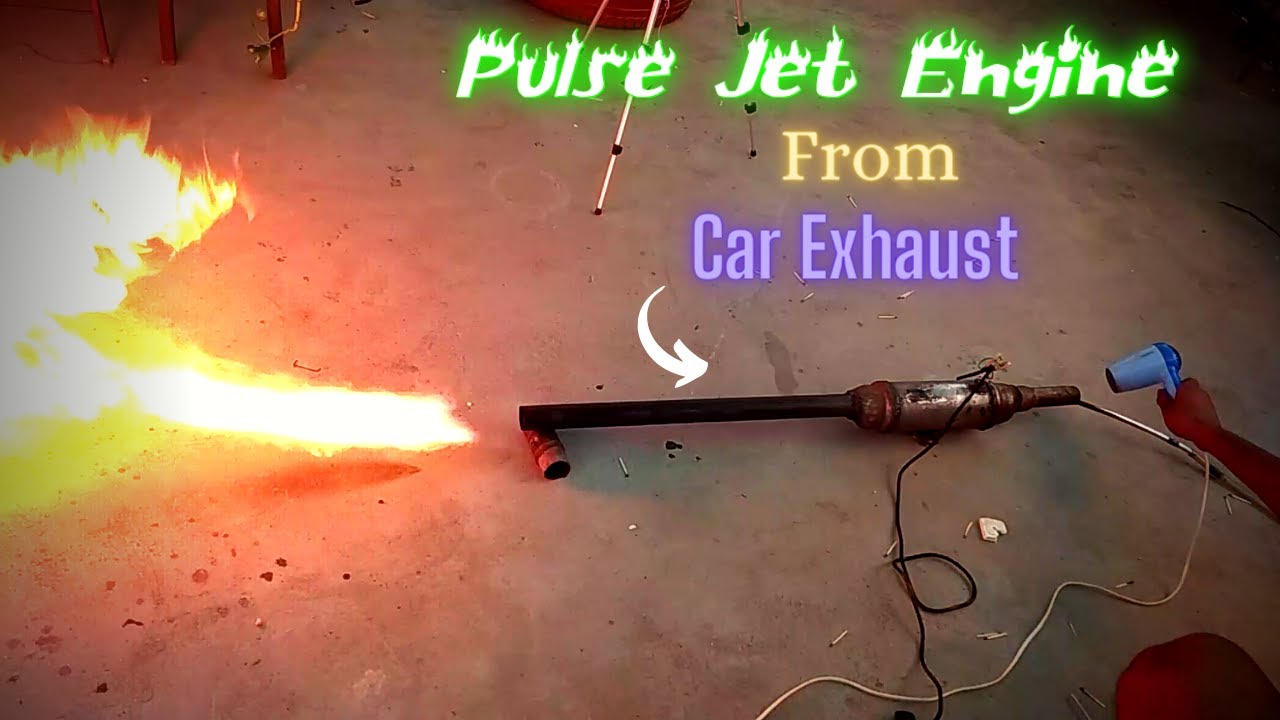 🔥Pulse Jet Engine From Car Exhaust||Selfstarting pulse jet engine