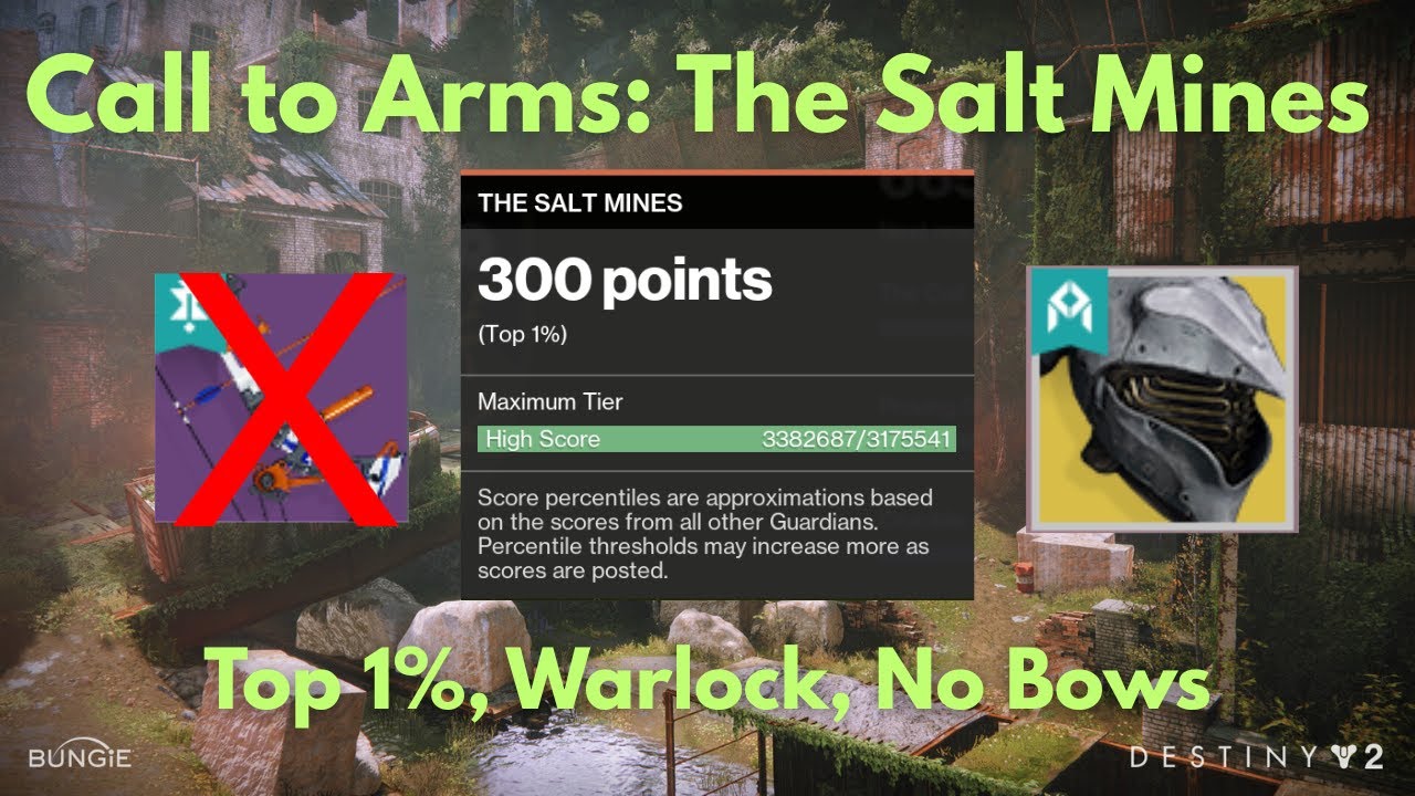 The Salt Mines 3.38 Million Score - Top 1% (Taken, No Bows, Warlock)