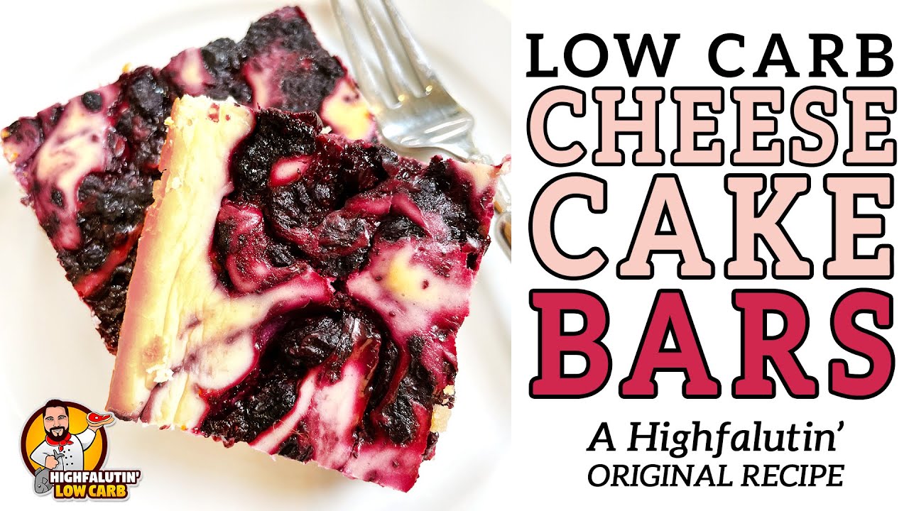 Low Carb BLUEBERRY CHEESECAKE BARS 🫐 The BEST Keto Blueberry Cheese Cake Bar Recipe!